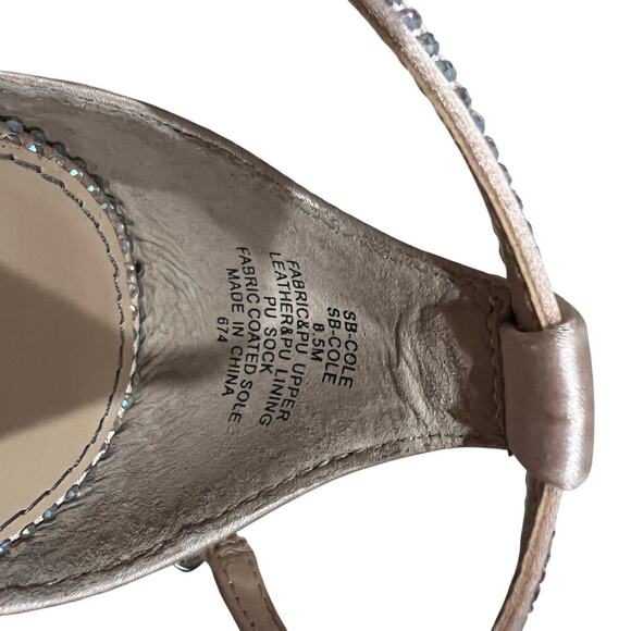 Betsey Johnson Woman's Rhinestone High Heel SB-Cole Champagne Size US 8.5 - Picture 11 of 11